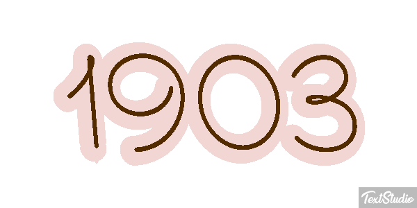 1903 Tekst effect