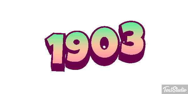 1903 Tekst effect