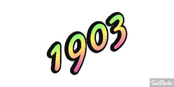 1903 Tekst effect
