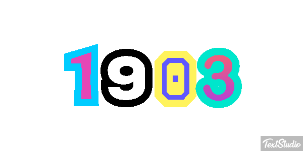 1903 Tekst effect