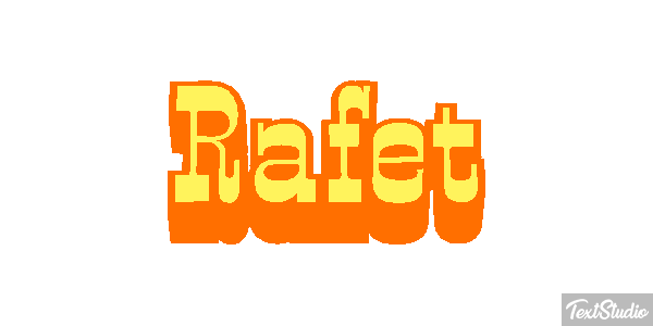 Rafet Effetto testo