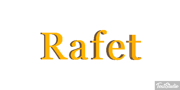 Rafet Effetto testo