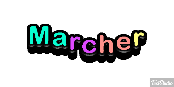 Marcher Effet de texte