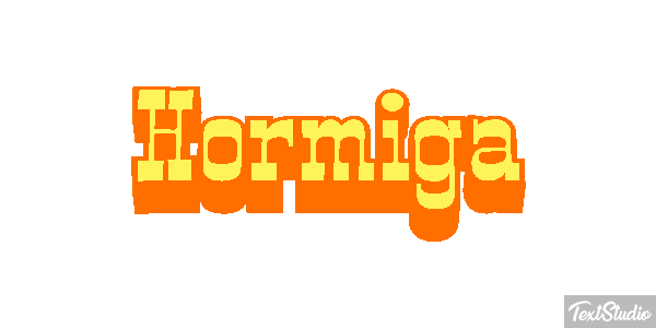 Hormiga Efeito do texto