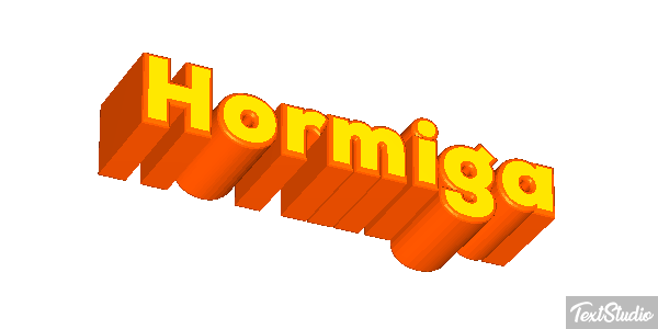Hormiga Efeito do texto