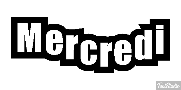 Mercredi Efeito do texto