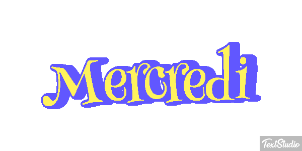 Mercredi Efeito do texto