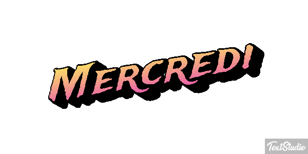 Mercredi Efeito do texto