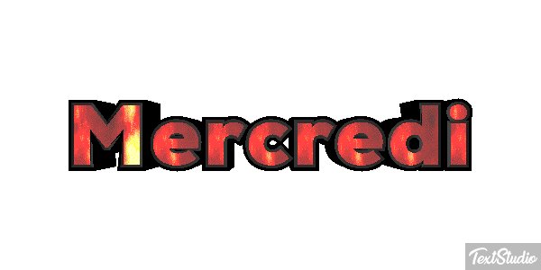 Mercredi Efeito do texto