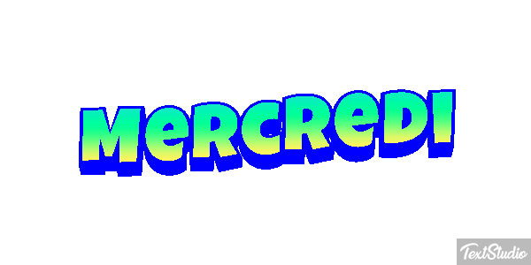 Mercredi Efeito do texto