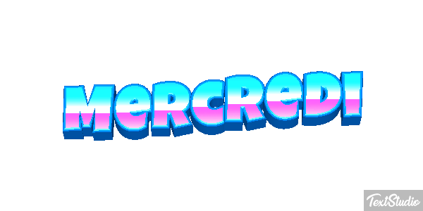 Mercredi Efeito do texto