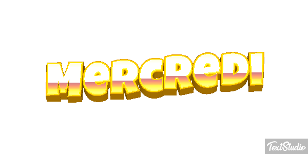Mercredi Efeito do texto