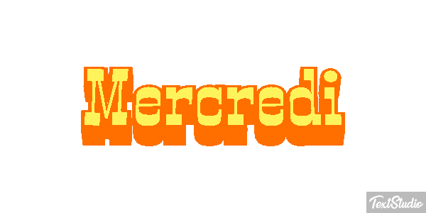 Mercredi Efeito do texto