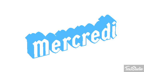 Mercredi Efeito do texto