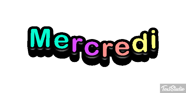 Mercredi Efeito do texto