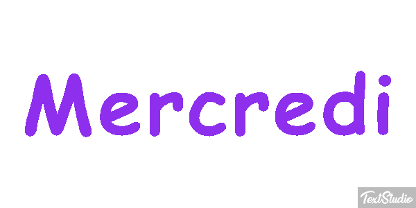Mercredi Efeito do texto