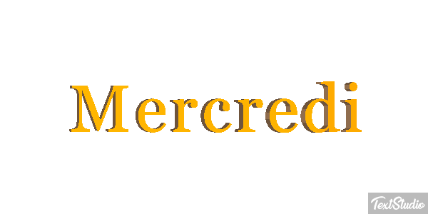 Mercredi Efeito do texto