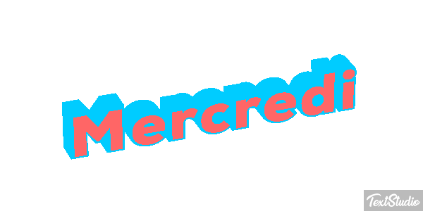 Mercredi Efeito do texto