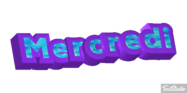 Mercredi Efeito do texto