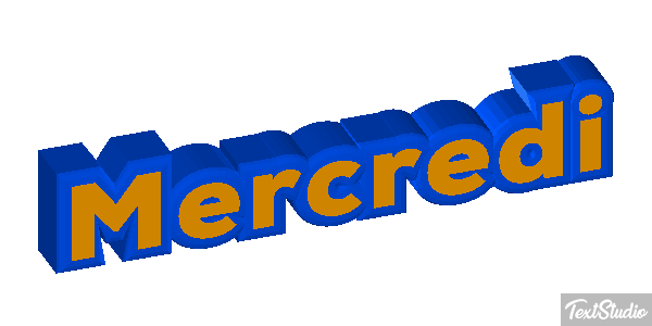 Mercredi Efeito do texto