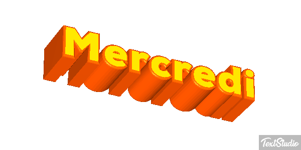 Mercredi Efeito do texto