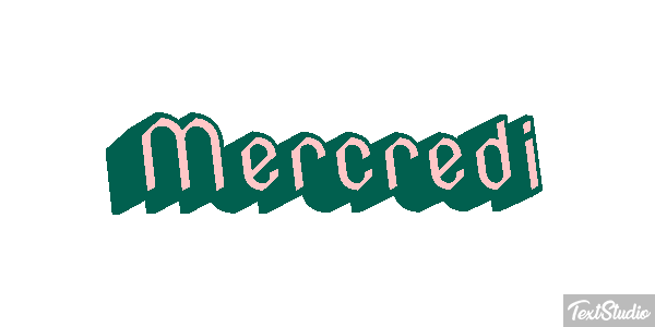 Mercredi Efeito do texto