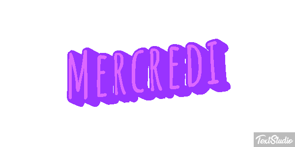 Mercredi Efeito do texto