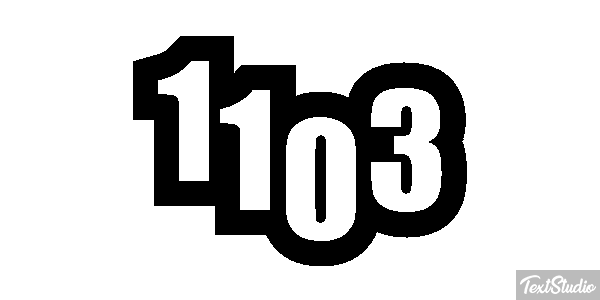1103 Tekst effect