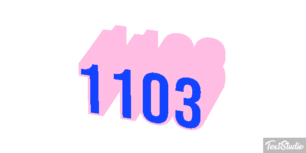 1103 Tekst effect