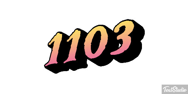 1103 Tekst effect