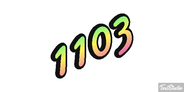 1103 Tekst effect