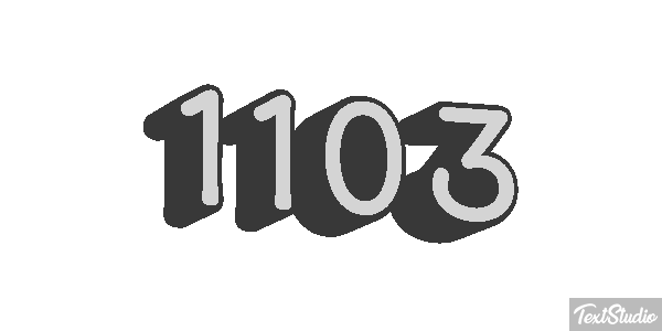 1103 Tekst effect