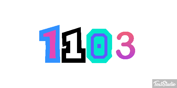 1103 Tekst effect
