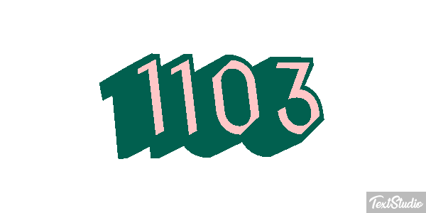 1103 Tekst effect