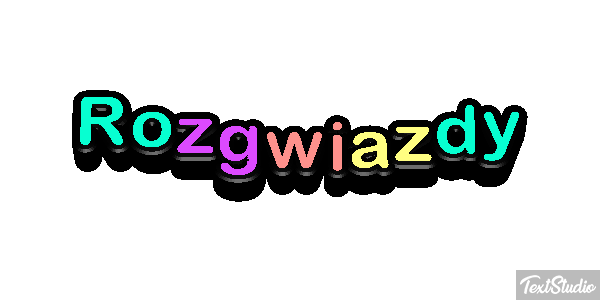 Rozgwiazdy Efekt tekstowy
