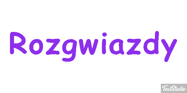 Rozgwiazdy Efekt tekstowy