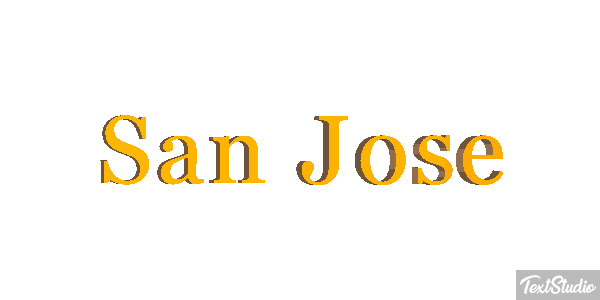 San José Texteffekt