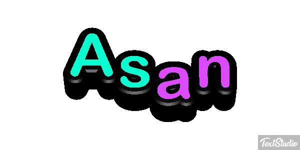 Asan Text effect