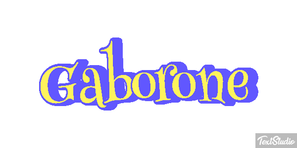 Gaborone Efecto de texto