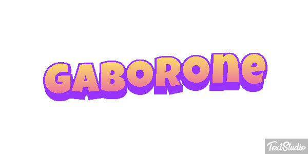 Gaborone Efecto de texto