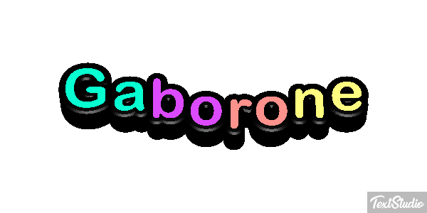 Gaborone Efecto de texto