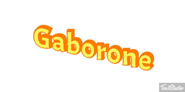 Gaborone Efecto de texto