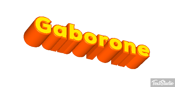 Gaborone Efecto de texto