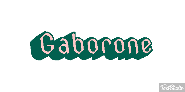 Gaborone Efecto de texto