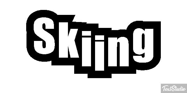 Skiing Texteffekt
