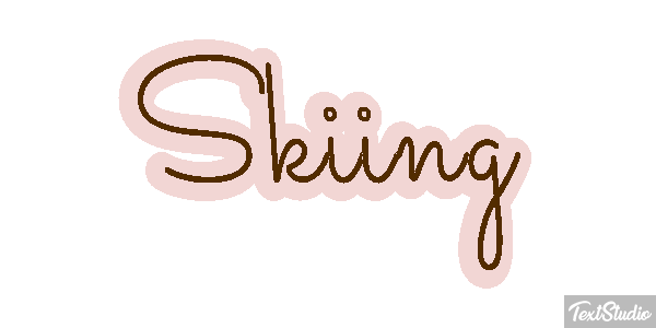 Skiing Texteffekt