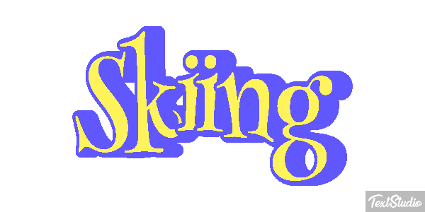 Skiing Texteffekt