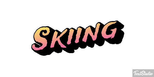 Skiing Texteffekt