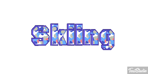 Skiing Texteffekt