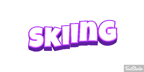 Skiing Texteffekt